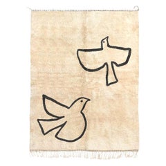 Moroccan Beni Mrirt rug 6’x9’, Pablo Picasso's Inspired Pattern, Custom-made