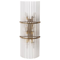  Brass and glass wall lamp