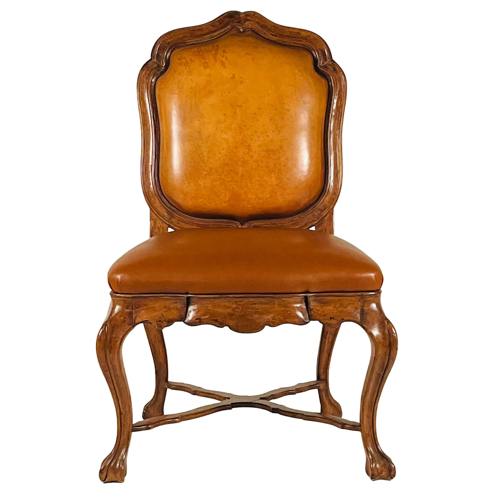 Large Venetian Walnut Chair by Therien Studio Workshops For Sale