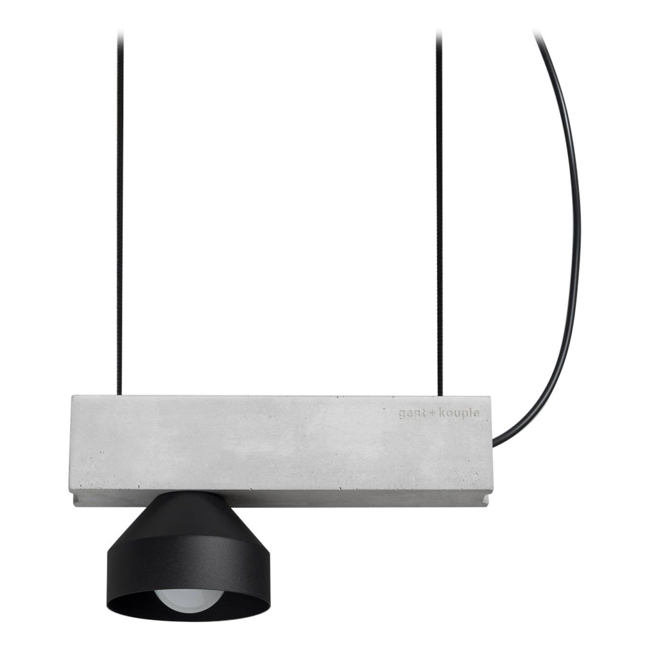 Black Block Pendant Lamp by +kouple