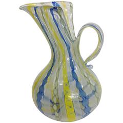 Dino Martens for Aureliano Toso Murano Latticino Glass Vase