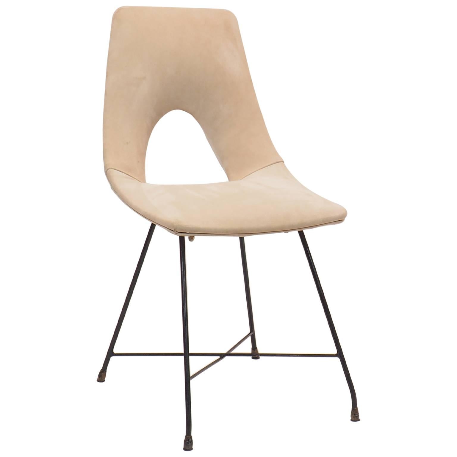 Italian Desk or Side Chair Designed by Augusto Bozzi for Saporiti, 1950s