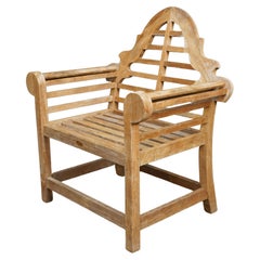 Pair of Lutyens Style Garden Chairs of Teak 'Priced Individually'