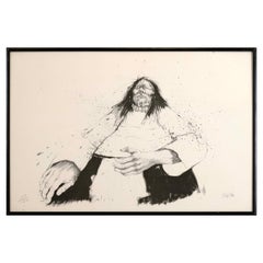 Used Paul Pletka Native American Portrait V Signed Litho 49/150 Framed American SW