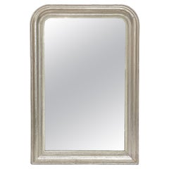 Large Louis Philippe Silver Gilt Mirror with Greek Key Design (H 51 x W 34 1/4)