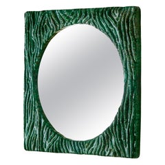 Miroir en céramique texturée
