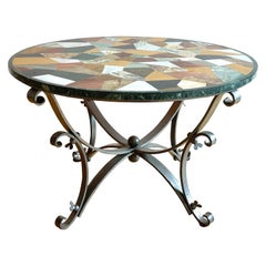 Retro Incredible Marble Mosaic Coffee Table 
