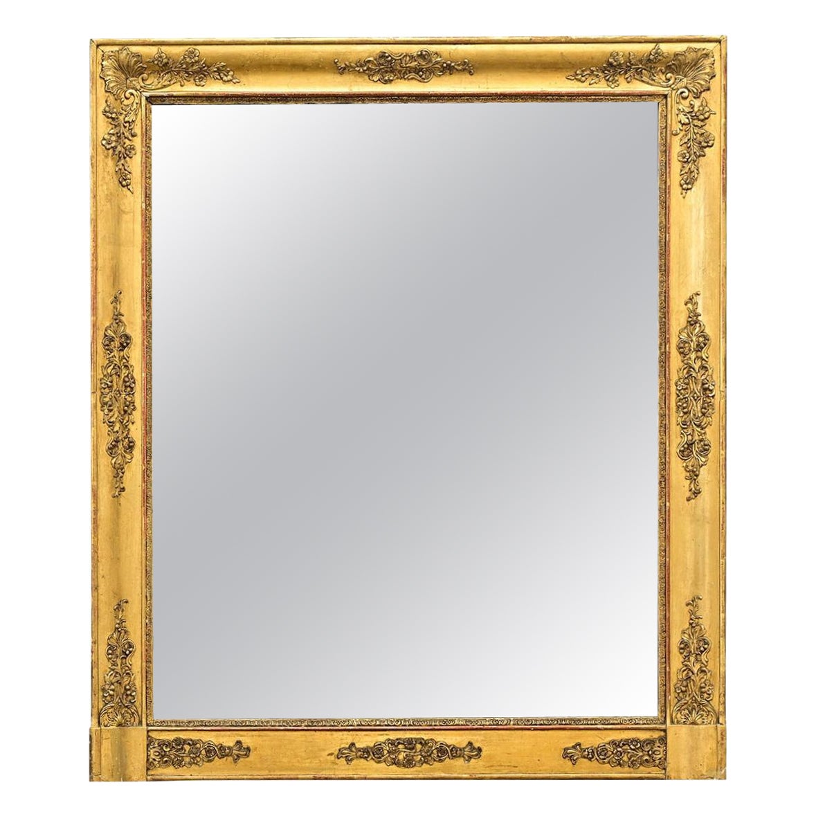 French Empire Gold Gilt Mirror For Sale