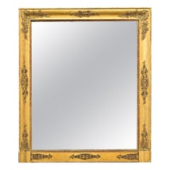 Miroir Empire français doré