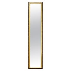 Antique Tall & Narrow Empire Gold Gilt Mirror
