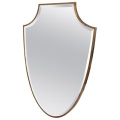 Used Italian Shield Wall Mirror 1960s