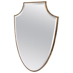 Vintage Italian Shield Wall Mirror 1960s