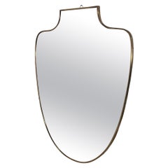 Used Unique Brass Wall Mirror 1970s