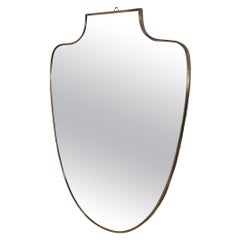 Vintage Unique Brass Wall Mirror 1970s