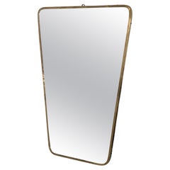 Used Italian Brass Wall Mirror 1960