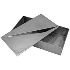 Beverly Pepper Polished Stainless Steel Box/Sculpture, Signed and Dated 1973 9