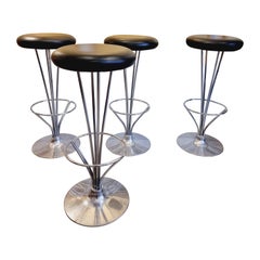 Vintage Piet Hein, set of four bar stools, Scandinavian / Danish Modern, Fritz Hansen