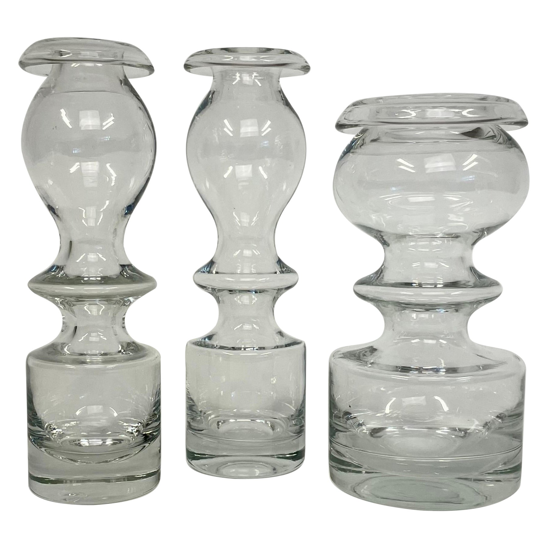 Set of Three 1966 Pompadour Vases by Finnish Designer Nanny Still for Riihimäen For Sale