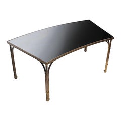 Used Brass and Mirror Coffee Table att. to Maison  Jansen