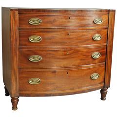 Early 19th Century Mahogany Bow Front Chest of Drawers