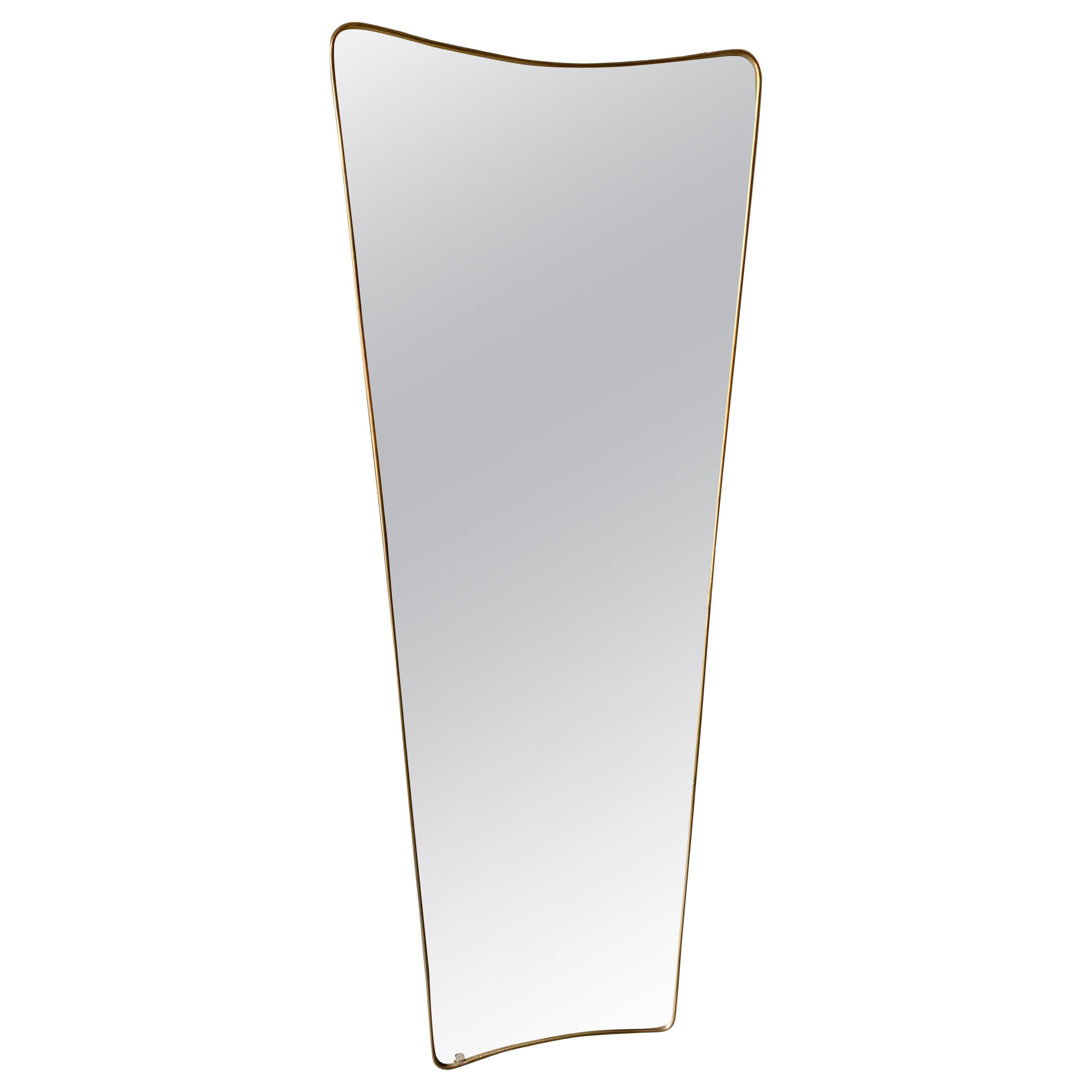 1950s Brass Mirror For Sale