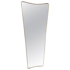 Vintage 1950s Brass Mirror