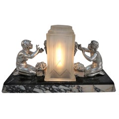 French 1930's Sculptural Art Deco Table Lamp