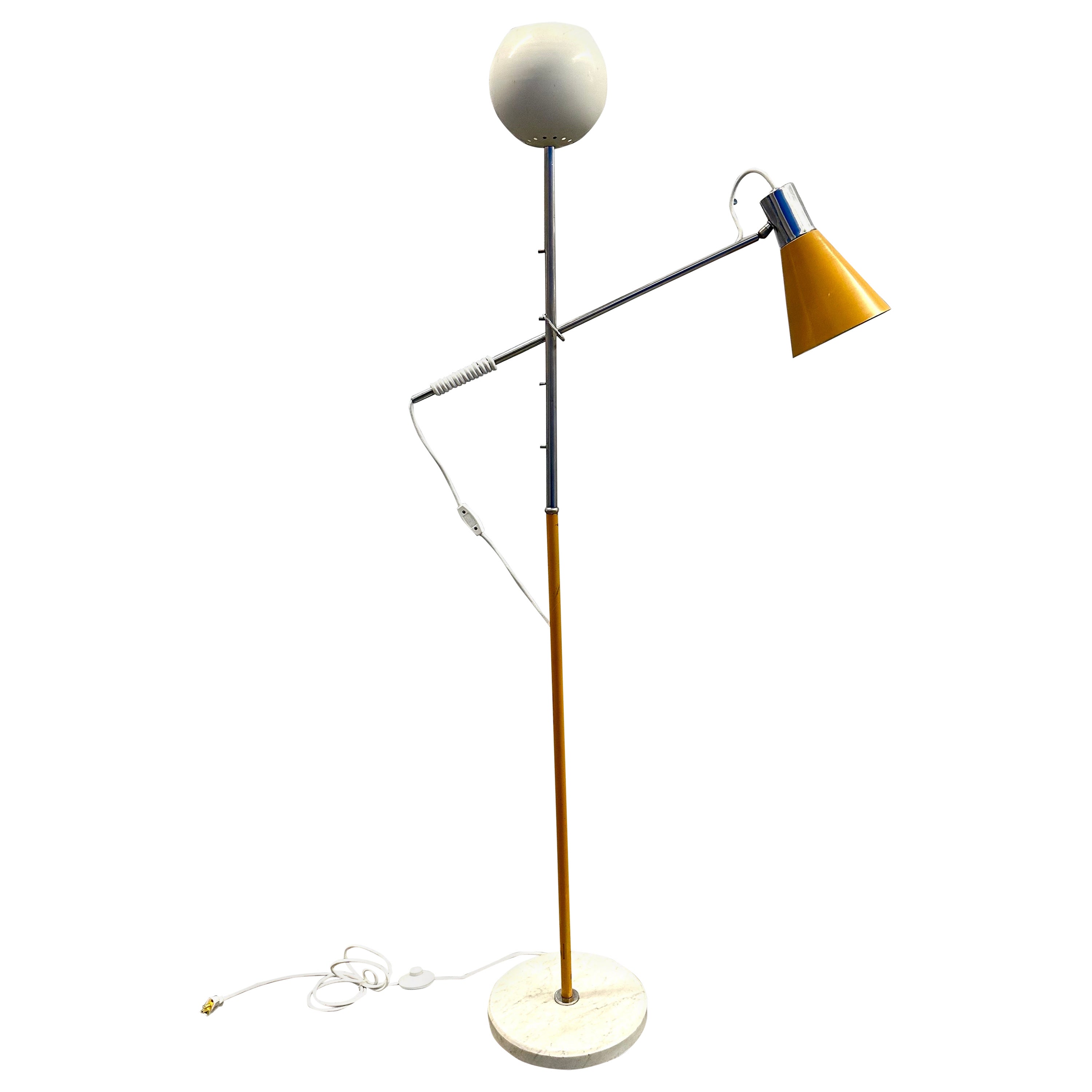 Kalmar Floor Lamp with Cantilever Reading Light For Sale