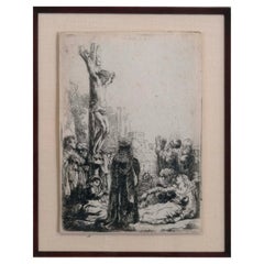 Rembrandt van Rijn The Crucifixion: The Small Plate Signed Etching on Paper 1635