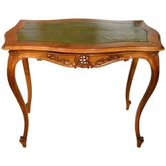 Late 19th Century French Walnut Antique Writing Table