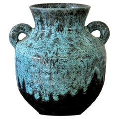 Vase en poterie émaillée