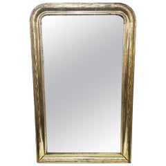 19th Century Antique French Louis Philippe Gilt Wall Mirror