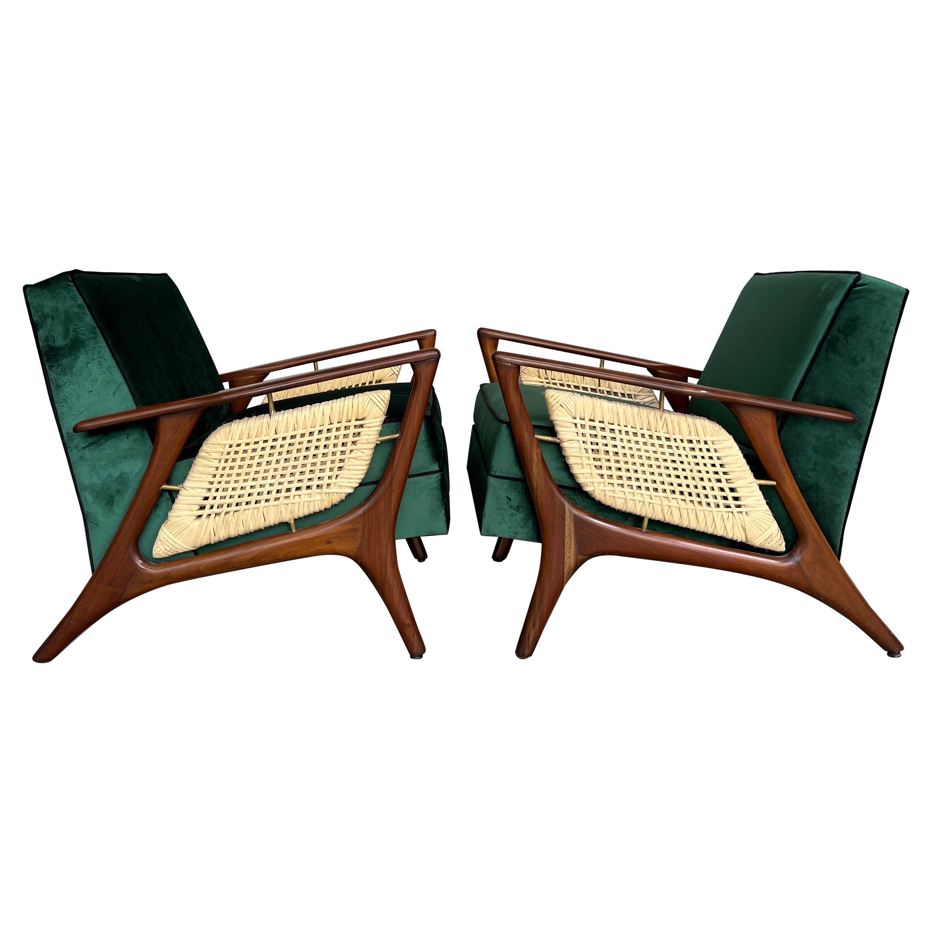 Pair of Lounge Chairs by Eugenio Escudero  For Sale