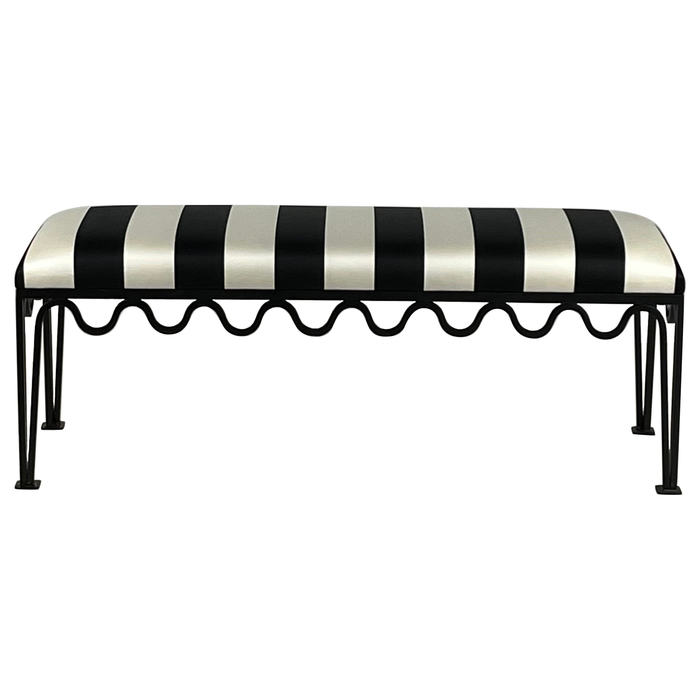 Narrow 'Méandre' Bench by Design Frères, in COM For Sale