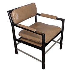 Ebonized Mid Century Modern Armchair by Edward Wormley for Dunbar, c1960s
