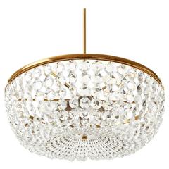 Viennese Coffee House Basket Crystal Chandelier by Lobmeyr, 1960s 12