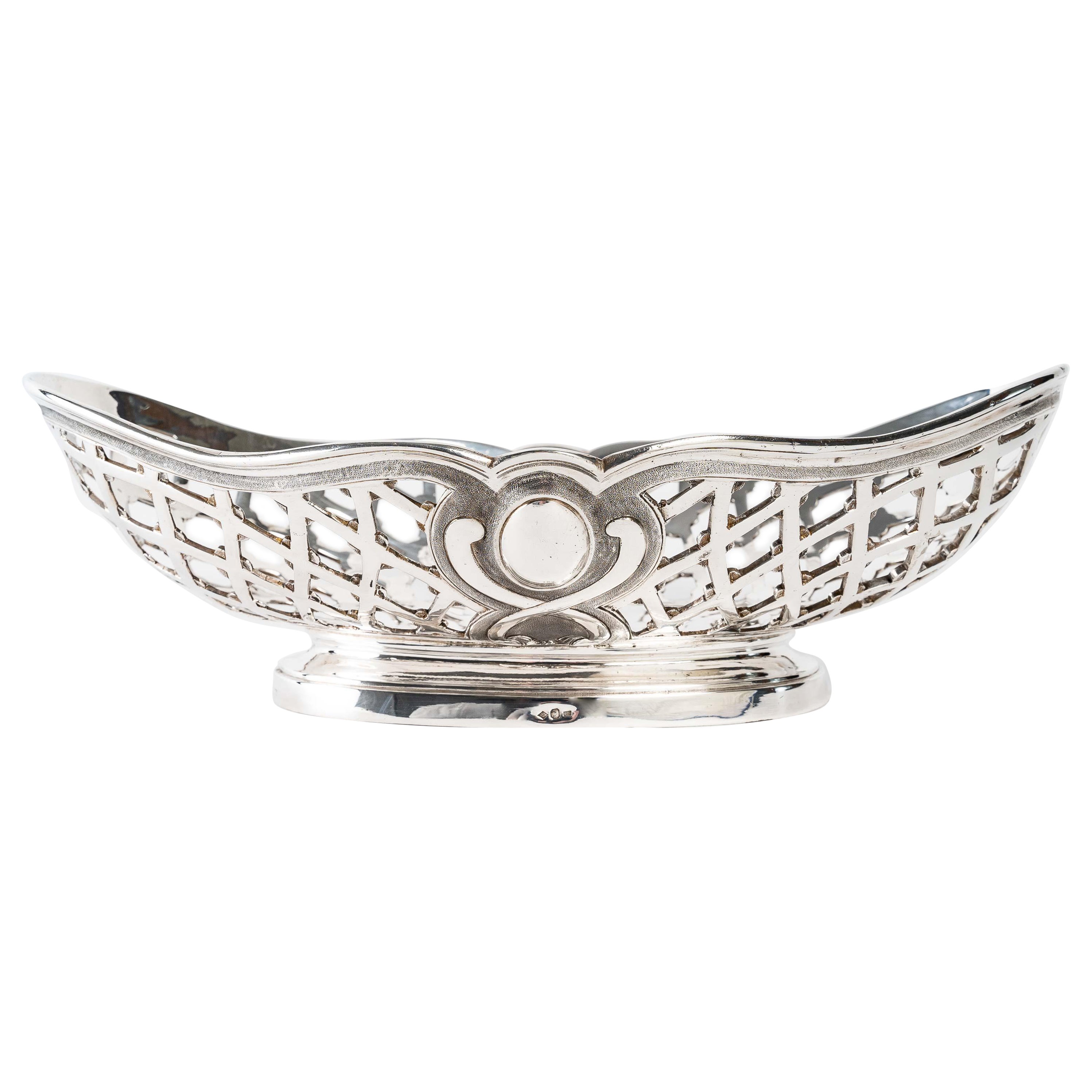 Silversmith Souche Lapparra - Solid Silver Basket Circa 20th Century For Sale