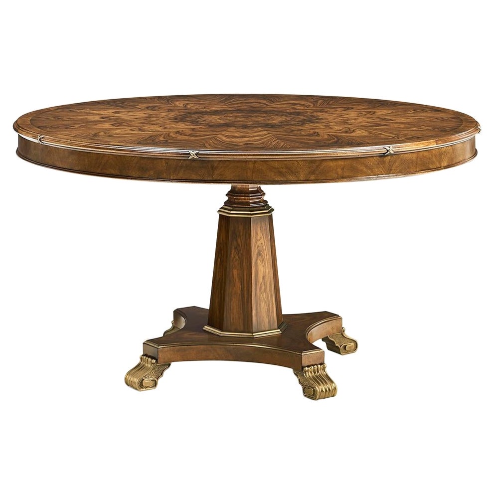English Traditional Round Dining Table For Sale