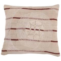 Retro Brown African Embroidered Pillow