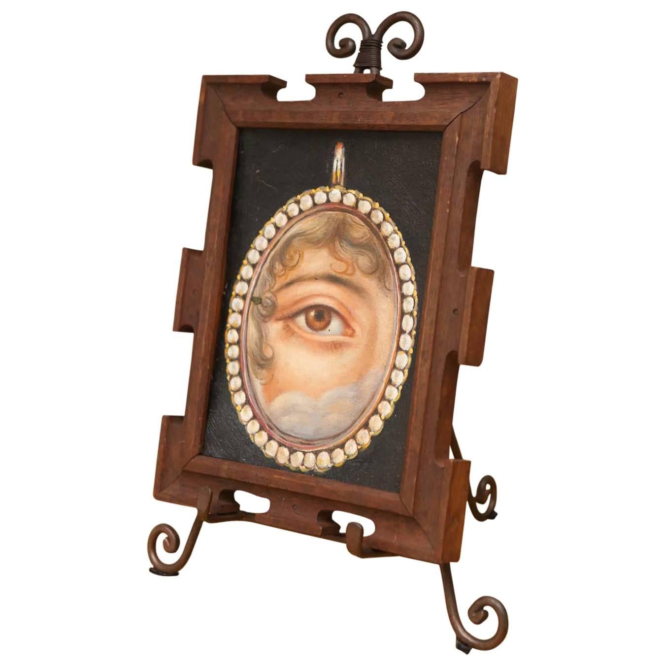 Antique frame with painting of a Victorian 