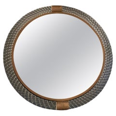 Vintage VENINI - Round tourchon mirror - Model 69 - MURANO 1939