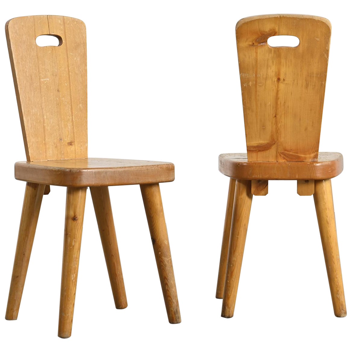Pair of Chairs by Christian Durupt, Meribel 1960 For Sale