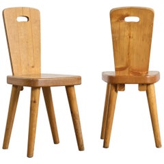 Vintage Pair of Chairs by Christian Durupt, Meribel 1960