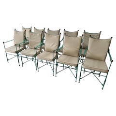 Set of 10 Maison Jansen  Style wrought  iron Armchair 