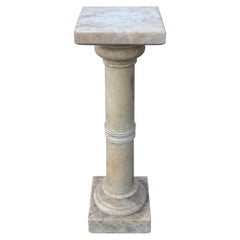 Buste italien du 19ème siècle sur socle à colonne