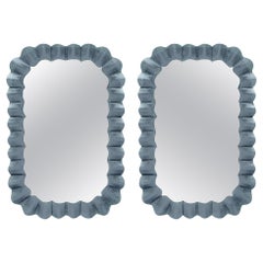 Murano Glass Blue “Denim" Mirrors