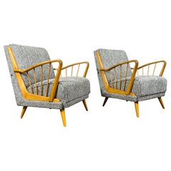 Pair of large Mid-Century armchairs 1950's Germany.