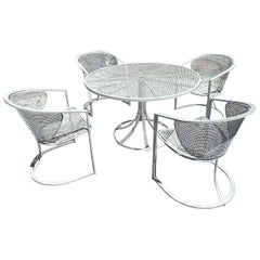 Used Lovely set of Maurizio Tempestini for Salterini Circular Radar Saucer Patio set