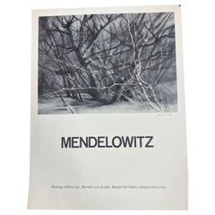 Poster d'epoca del 1967 della mostra di Mendelowitz all'Università di Stanford.
