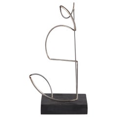 Vintage Jerry Meatyard (1929-2016) Abstract Modernist Metal Sculpture 